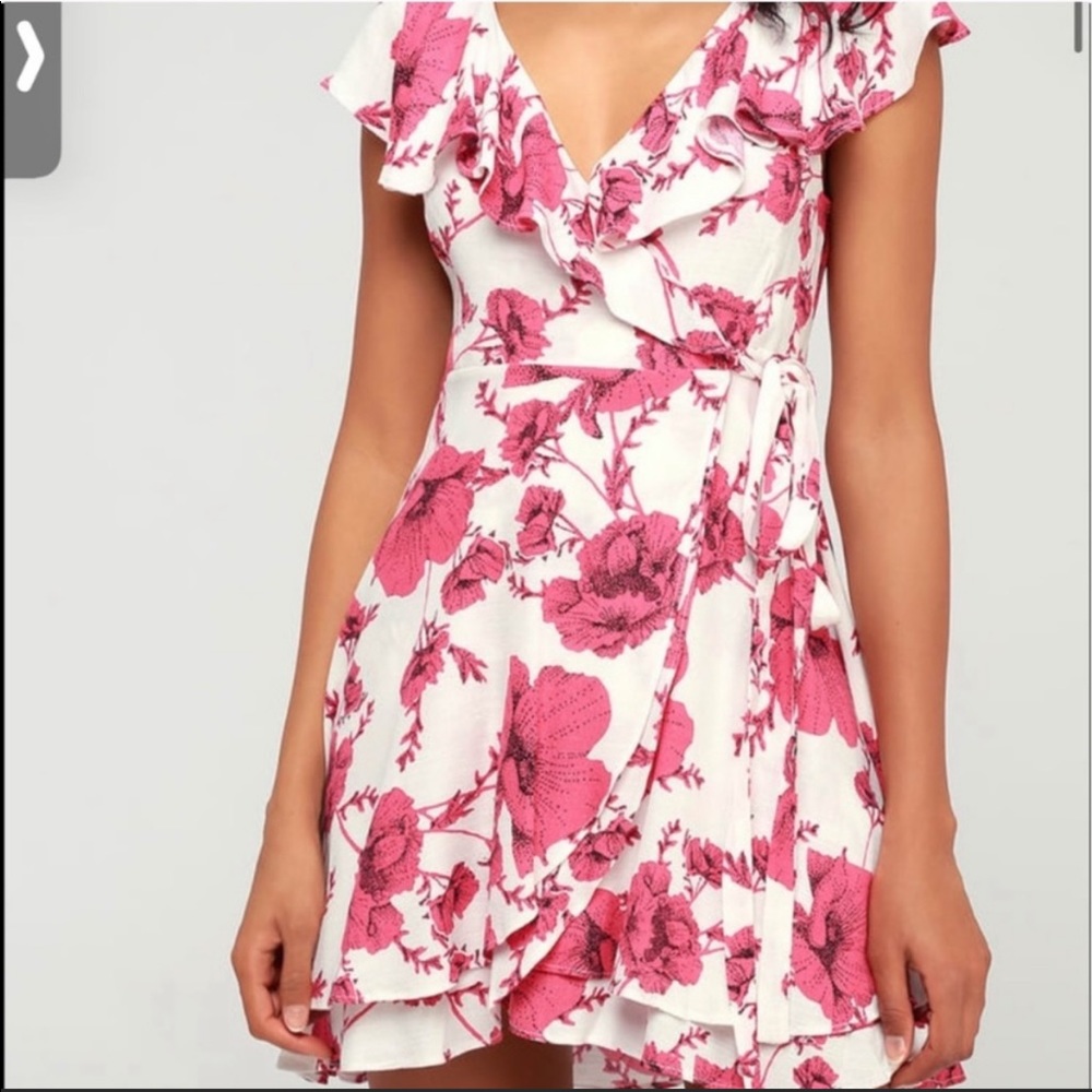 Free people floral wrap dress